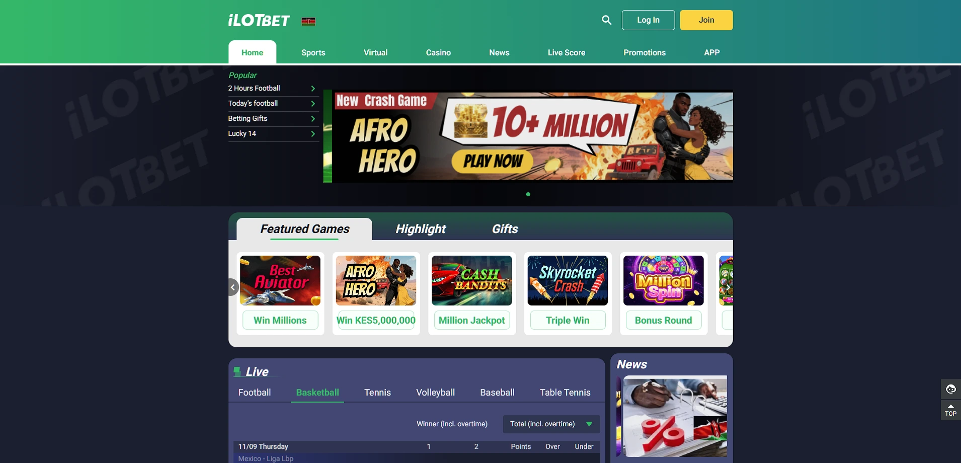 iLOTBET Nigeria sports betting and casino gaming environment